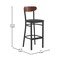 Flash Furniture Black Vinyl Barstool with Walnut Wood Back, PK 2 2-XU-DG6V6BV-WAL-GG - alternate 10